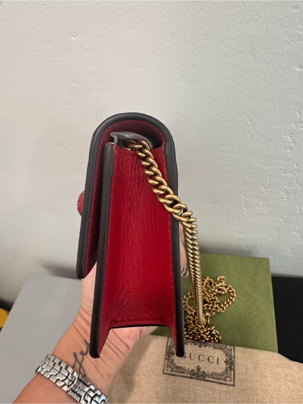 Gucci GG Supreme Cherry Crossbody Bag with box and dusty - Picture 3 of 6